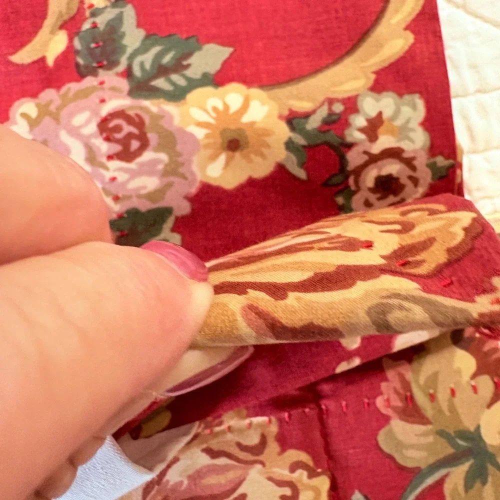 Ralph Lauren Danielle Marseilles Drapery Panel (1)Red English Rose‎ Made in USA